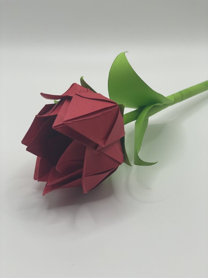 Fleur de Rose Bouton en Origami – Image 7