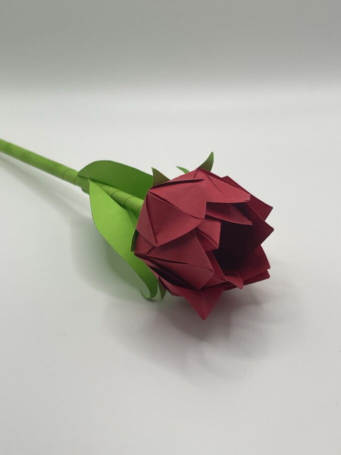 Fleur de Rose Bouton en Origami – Image 6