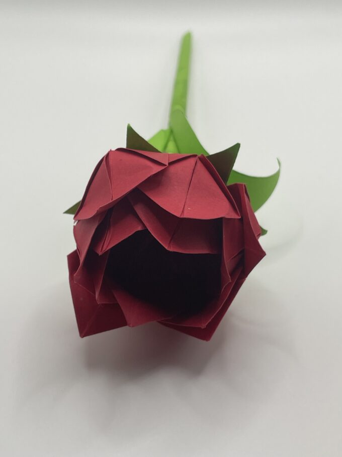 Fleur de Rose Bouton en Origami – Image 5