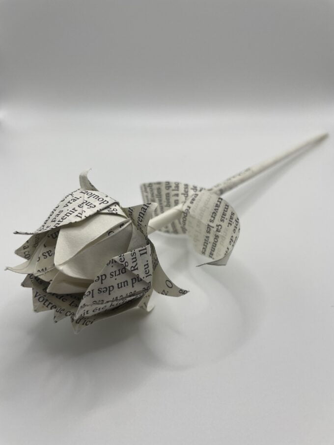 Fleur de Rose Bouton en Origami
