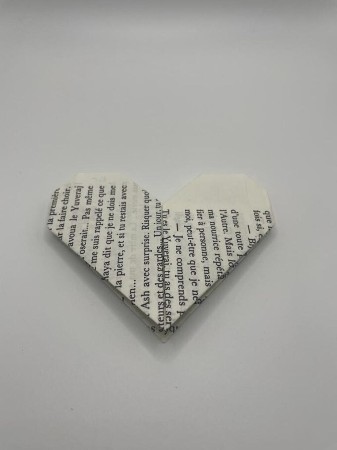 Marque-Page alternatif en Forme de Cœur en Origami