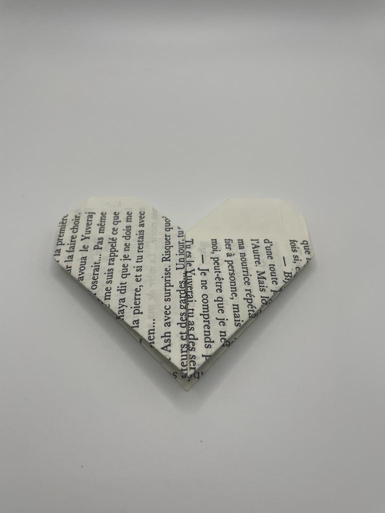 Marque-Page alternatif en Forme de Cœur en Origami